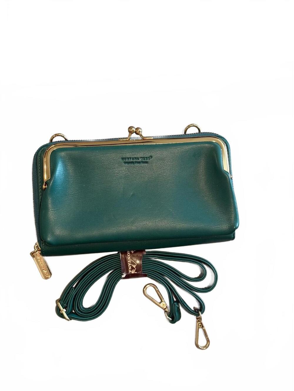 Montana West Teal Green Leather Crossbody Bag NWOT, with Detachable Strap